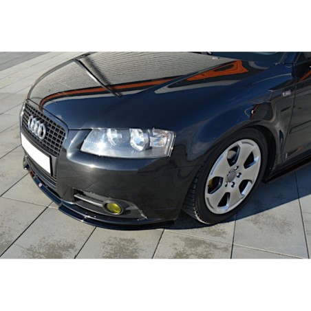 Maxton Front Splitter Audi A3 8P S-Line Gloss Black, A3/ S3/ RS3 8P