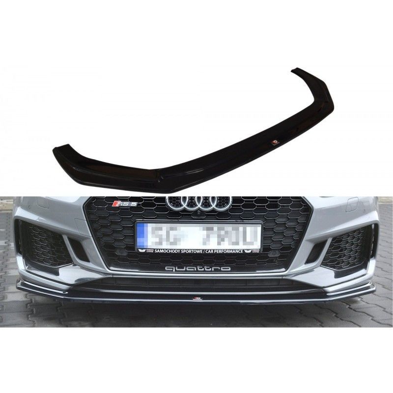 Maxton Front Splitter V.2 Audi RS5 F5 Coupe / Sportback Gloss Black, A5 F5