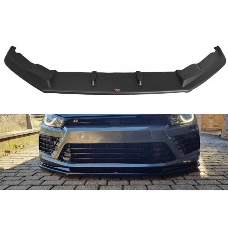 Maxton FRONT SPLITTER V.1 VOLKSWAGEN SCIROCCO MK.3 R FACELIFT Gloss Black, Scirocco