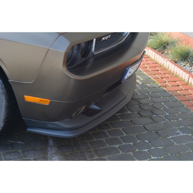 Maxton FRONT SPLITTER DODGE CHALLENGER MK3. PHASE-I SRT8 COUPE Gloss Black, Dodge