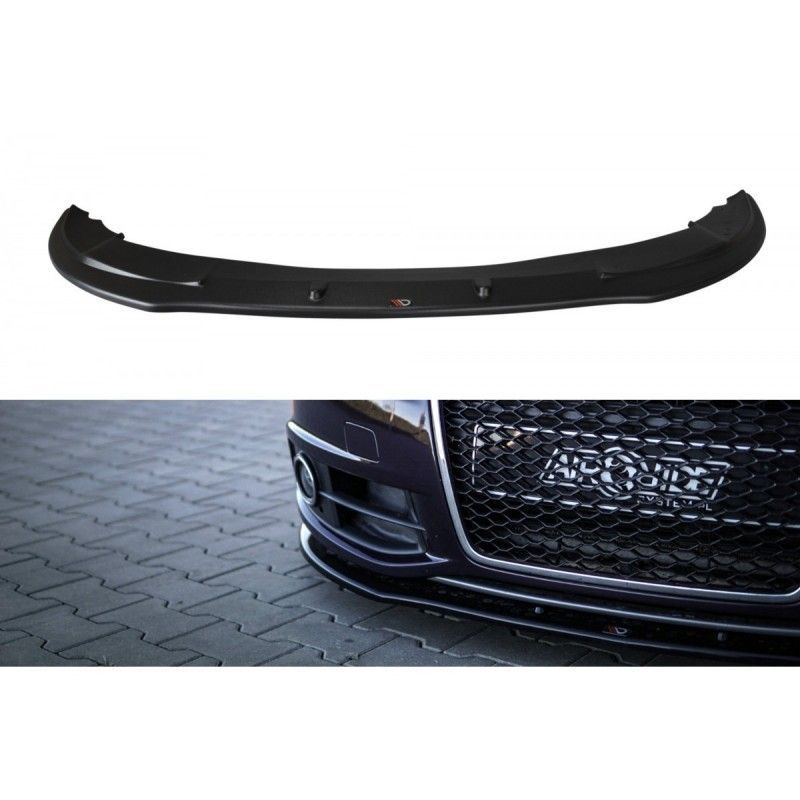 Maxton Front Splitter Audi A6 S-Line C6 FL Gloss Black, A6/RS6 4F C6