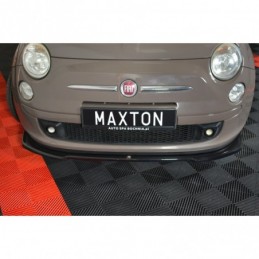 Maxton FRONT SPLITTER V.2 FIAT 500 HATCHBACK PREFACE Gloss Black, 500