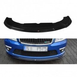 Maxton Front Splitter V.2 Skoda Octavia RS Mk2 FL Gloss Black, Octavia II