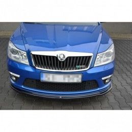 Maxton Front Splitter V.2 Skoda Octavia RS Mk2 FL Gloss Black, Octavia II