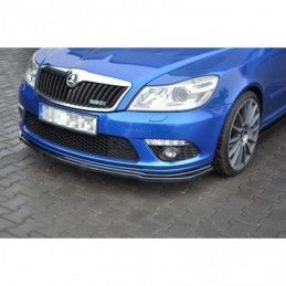 Maxton Front Splitter V.2 Skoda Octavia RS Mk2 FL Gloss Black, Octavia II