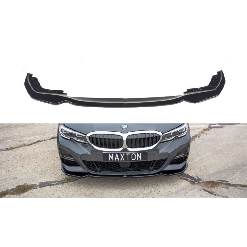 Maxton FRONT SPLITTER V.2 for BMW 3 G20 M-pack Gloss Black, Serie 3 G20