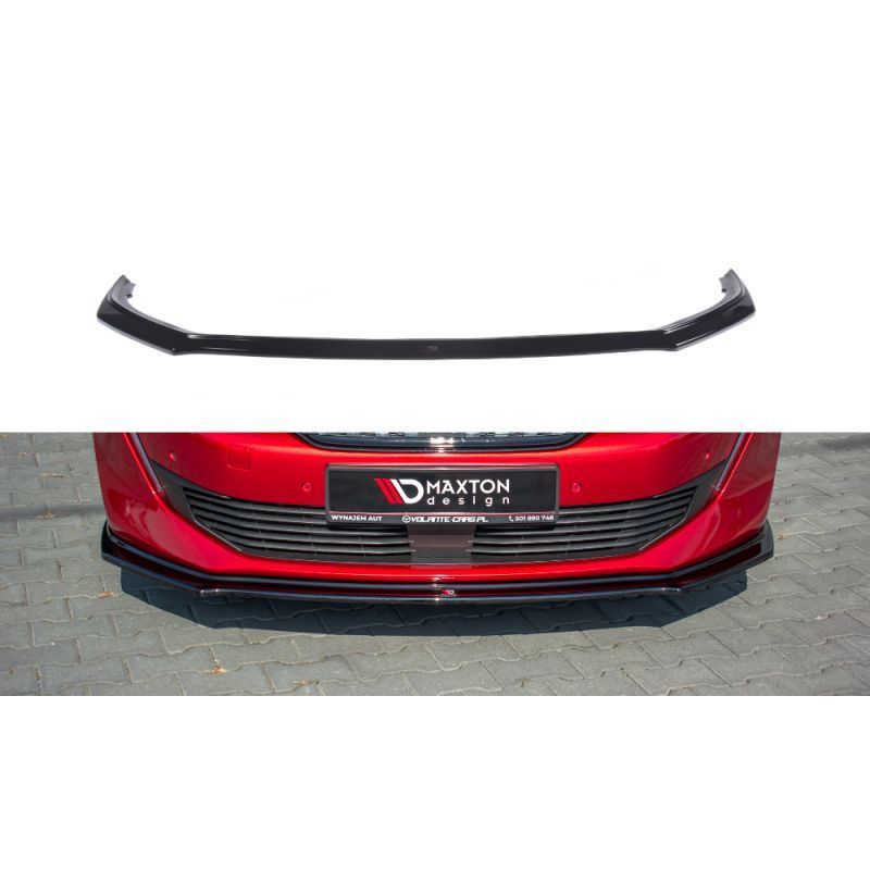 Maxton Front Splitter V.2 Peugeot 508 Mk2 Gloss Black, 508 SW