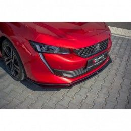 Maxton Front Splitter V.2 Peugeot 508 Mk2 Gloss Black, 508 SW