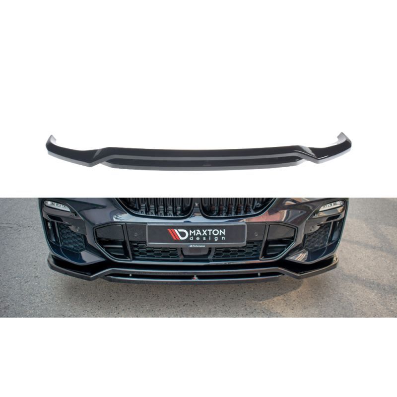 Maxton Front Splitter for BMW X5 G05 M-pack Gloss Black, X5 G05