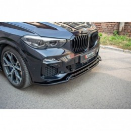 Maxton Front Splitter for BMW X5 G05 M-pack Gloss Black, X5 G05