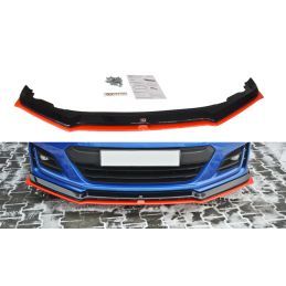 Maxton FRONT SPLITTER V.5 SUBARU BRZ FACELIFT Gloss Black + Red, MAXTON DESIGN