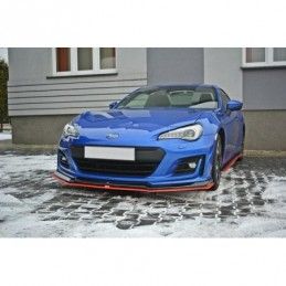 Maxton FRONT SPLITTER V.5 SUBARU BRZ FACELIFT Gloss Black + Red, MAXTON DESIGN