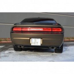 Maxton CENTRAL REAR SPLITTER DODGE CHALLENGER MK3. PHASE-I SRT8 COUPE (without vertical bars) Gloss Black, Dodge