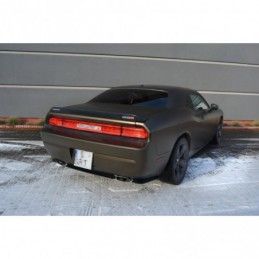 Maxton CENTRAL REAR SPLITTER DODGE CHALLENGER MK3. PHASE-I SRT8 COUPE (without vertical bars) Gloss Black, Dodge