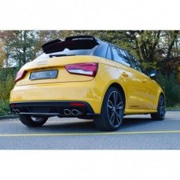 Maxton Central Rear Splitter Audi S1 8X Gloss Black, A1 / S1 8X