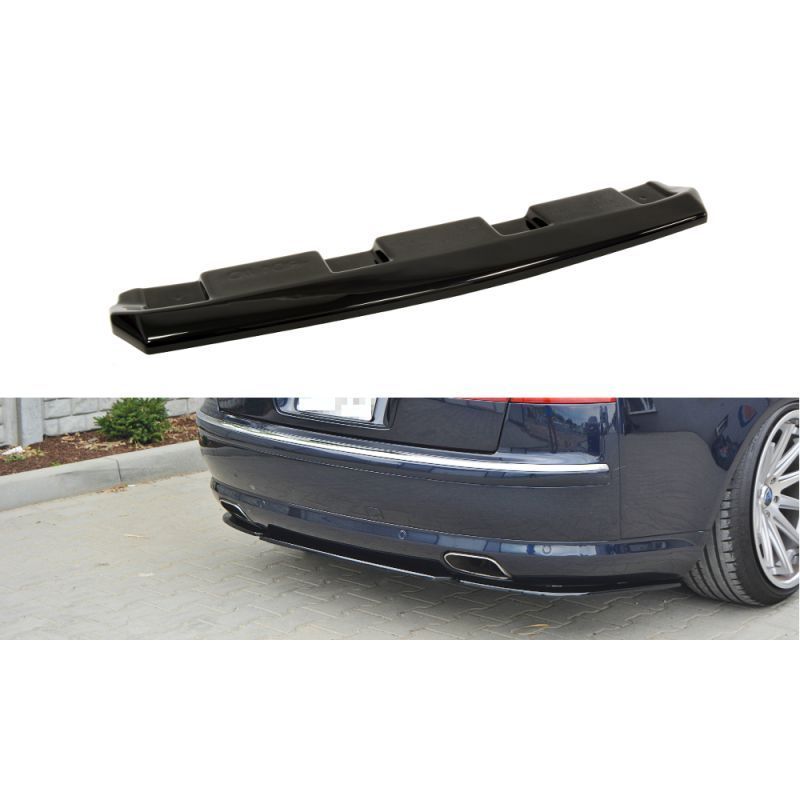 Maxton CENTRAL REAR SPLITTER AUDI S8 D3 (without vertical bars) Gloss Black, A8/S8 D3