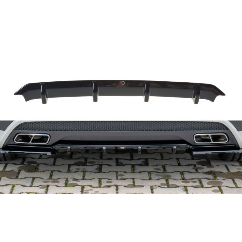 Maxton REAR VALANCE Mercedes A45 AMG W176 Gloss Black, CLASSE A