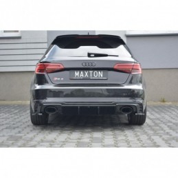 Maxton Rear Valance Audi RS3 8V FL Sportback Gloss Black, A3/S3/RS3 8V