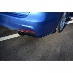 Maxton REAR SIDE SPLITTERS BMW 3-SERIES F30 PHASE-II SEDAN M-SPORT Gloss Black, Serie 3 F30/ F31