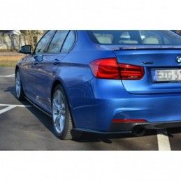 Maxton REAR SIDE SPLITTERS BMW 3-SERIES F30 PHASE-II SEDAN M-SPORT Gloss Black, Serie 3 F30/ F31