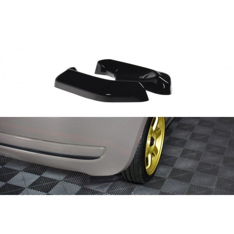 Maxton REAR SIDE SPLITTERS FIAT 500 HATCHBACK PREFACE Gloss Black, 500