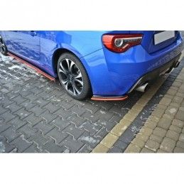 Maxton REAR SIDE SPLITTERS V.2 SUBARU BRZ FACELIFT Gloss Black + Red, MAXTON DESIGN