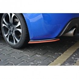 Maxton REAR SIDE SPLITTERS V.2 SUBARU BRZ FACELIFT Gloss Black + Red, MAXTON DESIGN