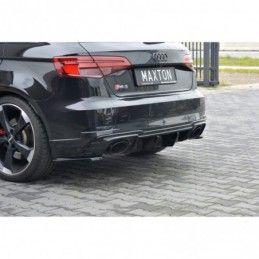 Maxton Rear Side Splitters Audi RS3 8V FL Sportback Gloss Black, A3/S3/RS3 8V