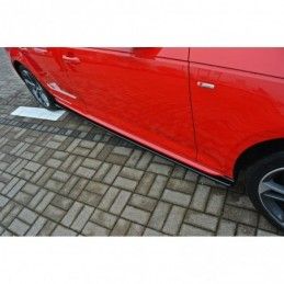 Maxton Side Skirts Diffusers Audi S4 / A4 S-Line B9 Gloss Black, A4 B9