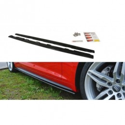 Maxton Side Skirts Diffusers Audi S5 / A5 S-Line F5 Coupe Gloss Black, A5 F5