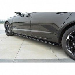 Maxton Side Skirts Diffusers Audi A6 C7 Gloss Black, A6/S6/RS6 4G C7 