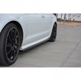 Maxton SIDE SKIRTS DIFFUSERS Audi A6 C7 S-line/ S6 C7 Facelift Gloss Black, A6/S6/RS6 4G C7 