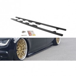 Maxton Side Skirts Diffusers Audi S7 / A7 S-Line C7 Gloss Black, A7/ S7 / RS7 - C7