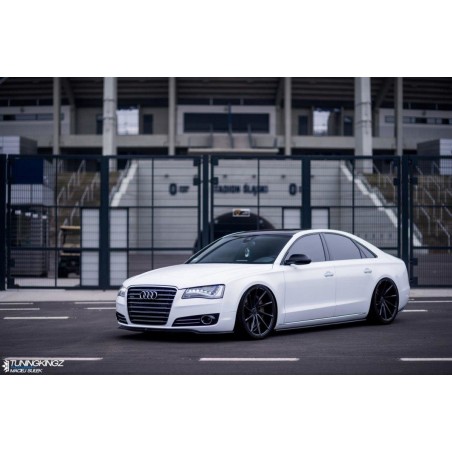 Maxton Side Skirts Diffusers Audi A8 D4 Gloss Black, A8/S8 D4