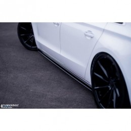 Maxton Side Skirts Diffusers Audi A8 D4 Gloss Black, A8/S8 D4