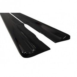 Maxton Side Skirts Diffusers Audi A8 D4 Gloss Black, A8/S8 D4