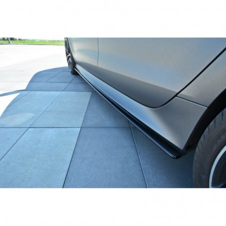 Maxton Side Skirts Diffusers Audi RS7 C7 FL Gloss Black, A7/ S7 / RS7 - C7