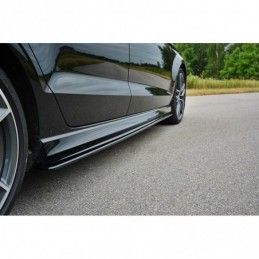 Maxton Side Skirts Diffusers V.1 Audi S3 / A3 S-Line 8V / 8V FL Sedan Gloss Black, A3/S3/RS3 8V