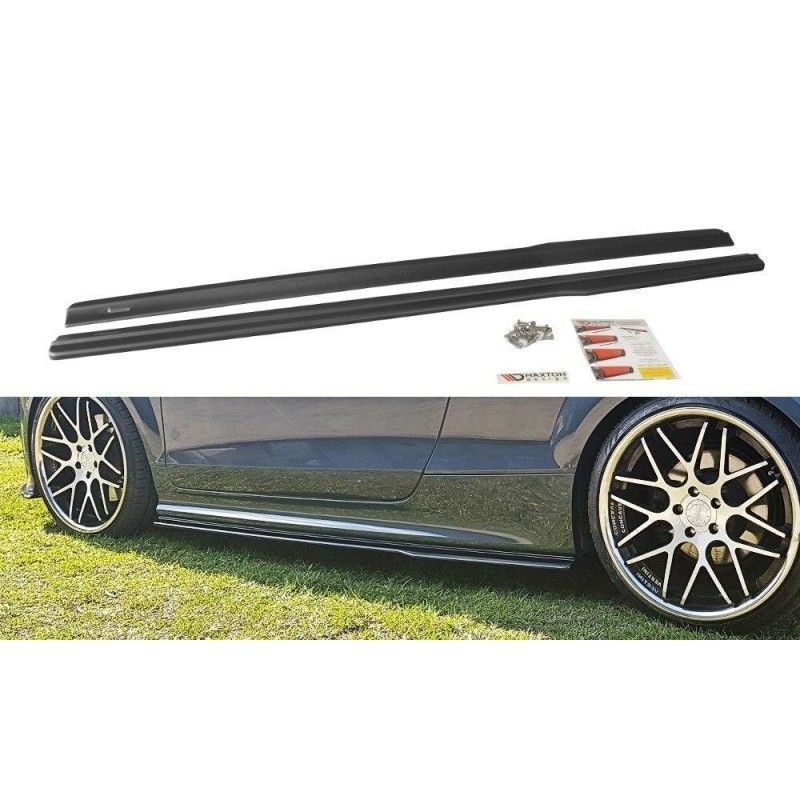 Maxton Side Skirts Diffusers Audi TT S / TT S-Line 8J Gloss Black, TT 8J