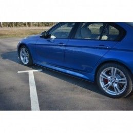 Maxton SIDE SKIRTS DIFFUSERS BMW 3-SERIES F30 PHASE-II SEDAN M-SPORT Gloss Black, Serie 3 F30/ F31