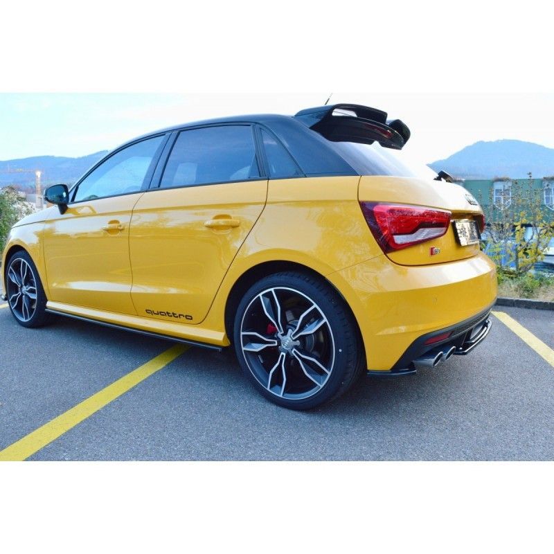 Maxton Side Skirts Diffusers Audi S1 8X Gloss Black, A1 / S1 8X