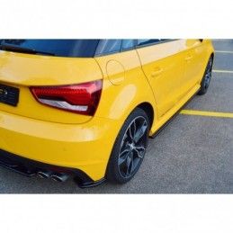 Maxton Side Skirts Diffusers Audi S1 8X Gloss Black, A1 / S1 8X