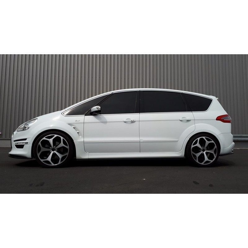 Maxton Side Skirts Diffusers Ford S-Max Titanium Mk1 FL Gloss Black, S-Max