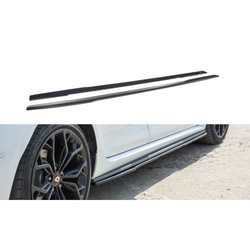 Maxton SIDE SKIRTS DIFFUSERS Renault Megane IV RS Gloss Black, Megane IV