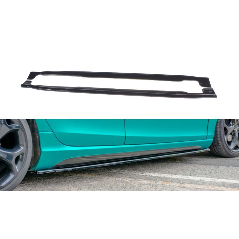 Maxton SIDE SKIRTS DIFFUSERS Volvo V40 R-design Gloss Black, V40