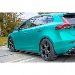 Maxton SIDE SKIRTS DIFFUSERS Volvo V40 R-design Gloss Black, V40