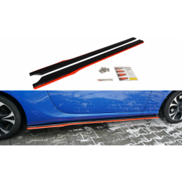 tuning SIDE SKIRTS DIFFUSERS V.2 SUBARU BRZ/ TOYOTA GT86 FACELIFT Gloss Black + Red