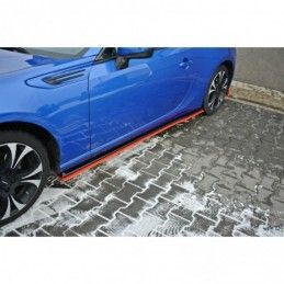 Maxton SIDE SKIRTS DIFFUSERS V.2 SUBARU BRZ/ TOYOTA GT86 FACELIFT Gloss Black + Red, MAXTON DESIGN