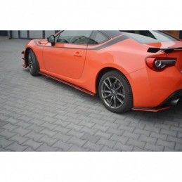 Maxton SIDE SKIRTS DIFFUSERS V.2 SUBARU BRZ/ TOYOTA GT86 FACELIFT Gloss Black + Red, MAXTON DESIGN