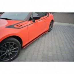 Maxton SIDE SKIRTS DIFFUSERS V.2 SUBARU BRZ/ TOYOTA GT86 FACELIFT Gloss Black + Red, MAXTON DESIGN